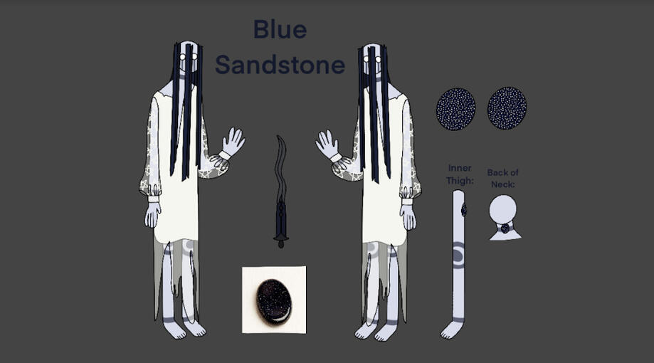 Blue Sandstone SU OC Ref Sheet